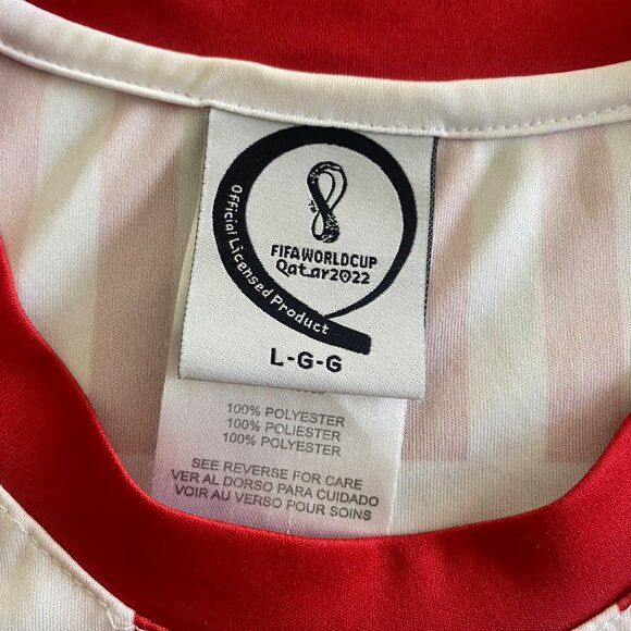 FIFA World Cup Qatar 2022 USA Soccer Jersey Large Red White Blue Official Licens - Picture 5 of 12